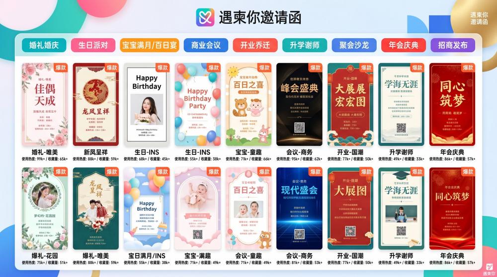 水墨国风家宴电子请柬｜一纸诗意，承包团圆氛围感
